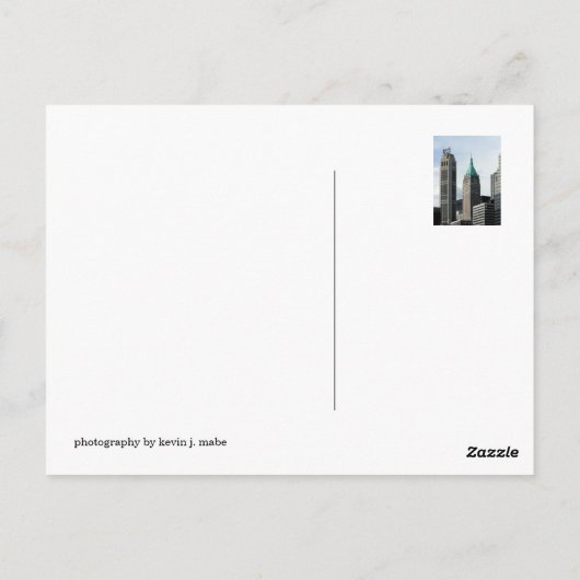 NYC-gebouw Briefkaart (Achterkant)