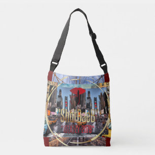 NYC Gedrukte Canvas tas: Urban Chic op uw vingerto Crossbody Tas