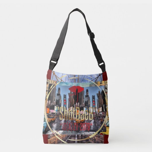 NYC Gedrukte Canvas tas: Urban Chic op uw vingerto Crossbody Tas (Voorkant)