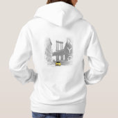 NYC Geel Taxi Brooklyn Bridge Hoodie (Achterkant)