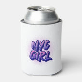 NYC Girl Graffiti Style Blikjeskoeler (Blikje Voorkant)