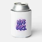 NYC Girl Graffiti Style Blikjeskoeler (Blikje Achterkant)