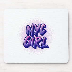 NYC Girl Graffiti Style Muismat