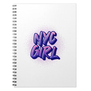 NYC Girl Graffiti Style Notitieboek