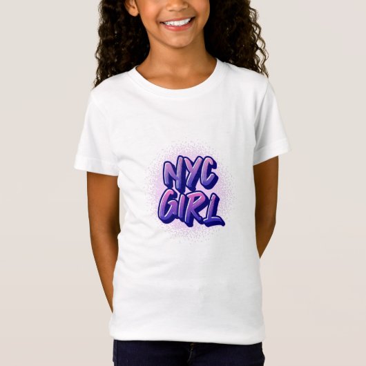NYC Girl Graffiti Style T-shirt (Voorkant)