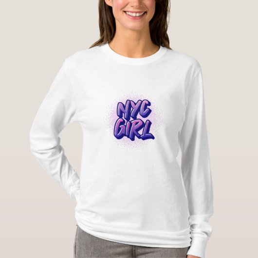 NYC Girl Graffiti Style T-shirt (Voorkant)