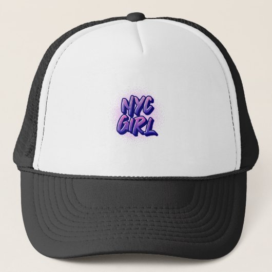 NYC Girl Graffiti Style Trucker Pet (Voorkant)