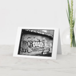 "NYC Graffiti" blanco Wenskaart Kaart