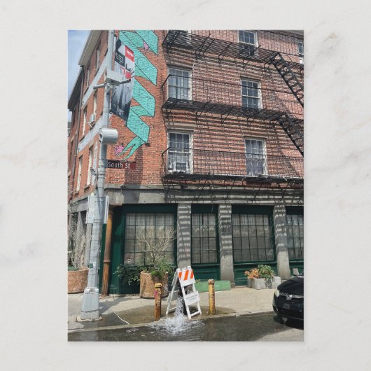 NYC Graffiti Building Briefkaart Urban Art Snapsho (Voorkant)