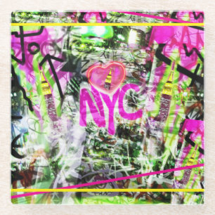 NYC Graffiti City Neon Gift Onderzetters