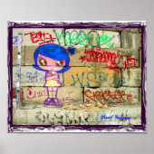 NYC Graffiti Girl Poster (Voorkant)
