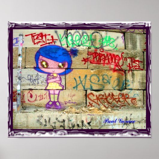 NYC Graffiti Girl Poster (Voorkant)