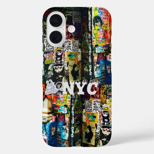 NYC Graffiti Grafisch ontwerp iPhone Case (Achterkant)