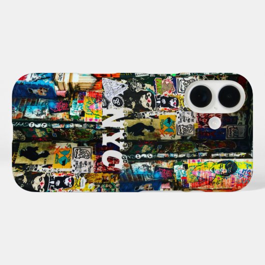 NYC Graffiti Grafisch ontwerp iPhone Case (Achterkant (horizontaal))