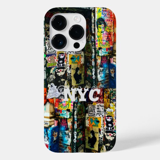 NYC Graffiti Grafisch ontwerp iPhone Case (Achterkant)