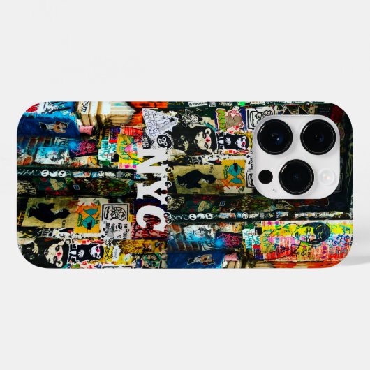 NYC Graffiti Grafisch ontwerp iPhone Case (Achterkant (horizontaal))