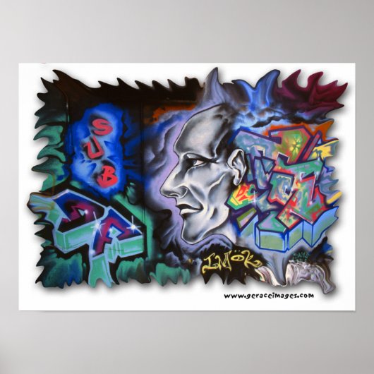 NYC Graffiti "Ik ben oké" Poster (Voorkant)