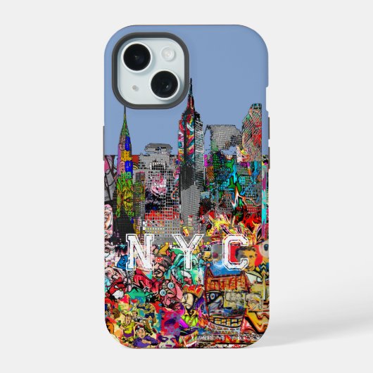 NYC-graffiti iPhone 15 Case (Achterkant)