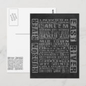 NYC Groeit grijs Briefkaart (Voorkant / Achterkant)