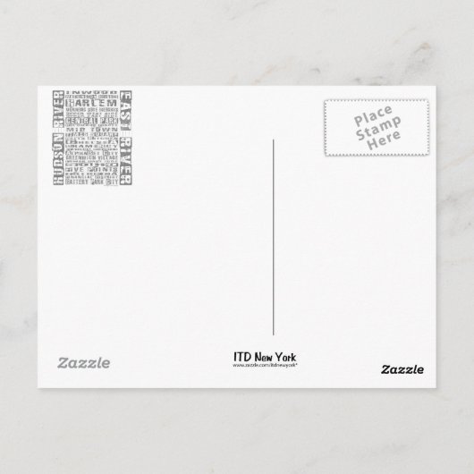 NYC Groeit grijs Briefkaart (Achterkant)