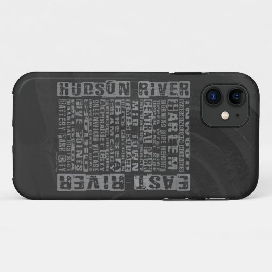 NYC Groeit grijs Case-Mate iPhone Case (Achterkant (horizontaal))