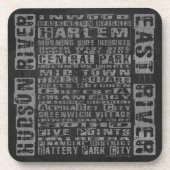 NYC Groeit grijs Drankjes Onderzetter (Voorkant)