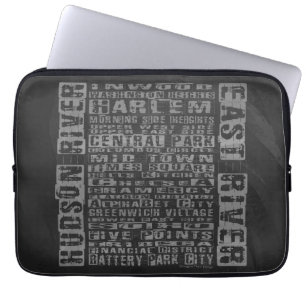 NYC Groeit grijs Laptop Sleeve