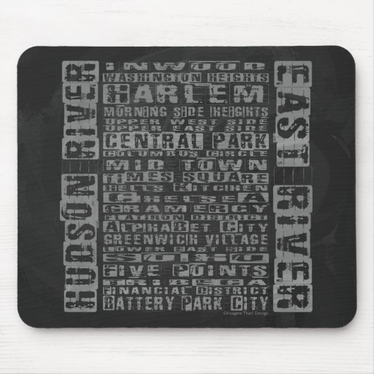 NYC Groeit grijs Muismat (Voorkant)