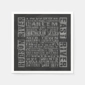 NYC Groeit grijs Servetten (Voorkant)