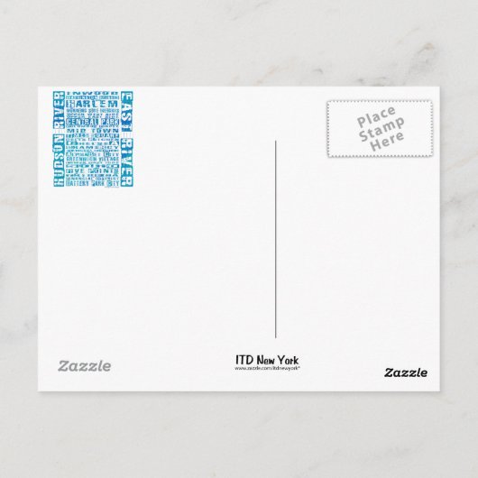 NYC-groepen blauw Briefkaart (Achterkant)