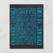 NYC-groepen blauw Briefkaart (Voorkant)