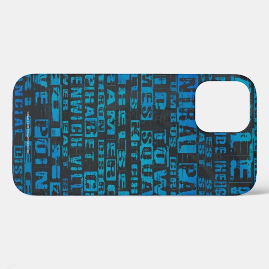 NYC-groepen blauw Case-Mate iPhone Case (Achterkant (horizontaal))
