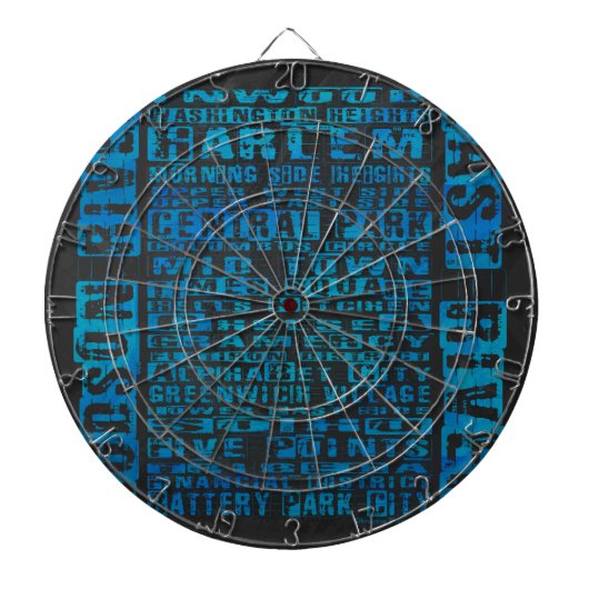 NYC-groepen blauw Dartbord (Voorkant)
