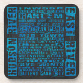 NYC-groepen blauw Drankjes Onderzetter (Voorkant)