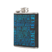 NYC-groepen blauw Heupfles (Links)