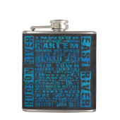 NYC-groepen blauw Heupfles (Voorkant)