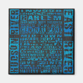 NYC-groepen blauw Magneet (Voorkant)