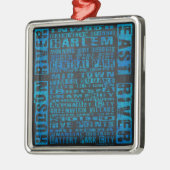 NYC-groepen blauw Metalen Ornament (Links)