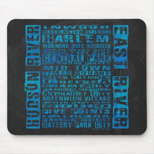 NYC-groepen blauw Muismat (Voorkant)