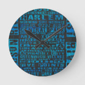 NYC-groepen blauw Ronde Klok (Voorkant)