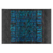 NYC-groepen blauw Snijplank (Voorkant)