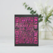 NYC-groepen Hot Pink Briefkaart (Staand voorkant)