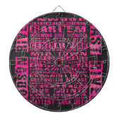 NYC-groepen Hot Pink Dartbord (Voorkant)