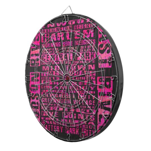 NYC-groepen Hot Pink Dartbord (Voorkant Rechts)