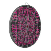 NYC-groepen Hot Pink Dartbord (Voorkant Links)