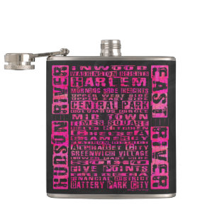 NYC-groepen Hot Pink Heupfles