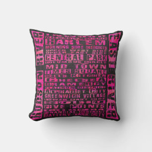 NYC-groepen Hot Pink Kussen