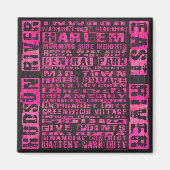 NYC-groepen Hot Pink Magneet (Voorkant)