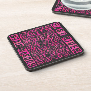 NYC-groepen Hot Pink Onderzetter