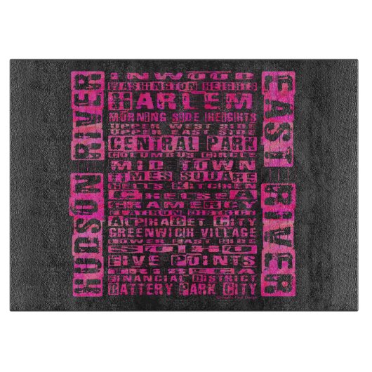 NYC-groepen Hot Pink Snijplank (Voorkant)